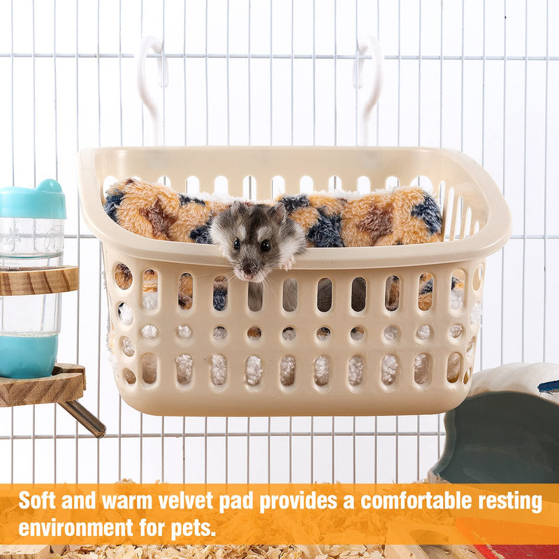 Hamster Hanging Bed with Soft Pad- Hamster Hammock Warm Bed Hanging in The Cage- Rat Bed Rat Cage Accessories and Habitats for Rat Hamster Flying Rat Bird Guinea Pig(Off-White) - PawsPlanet Australia