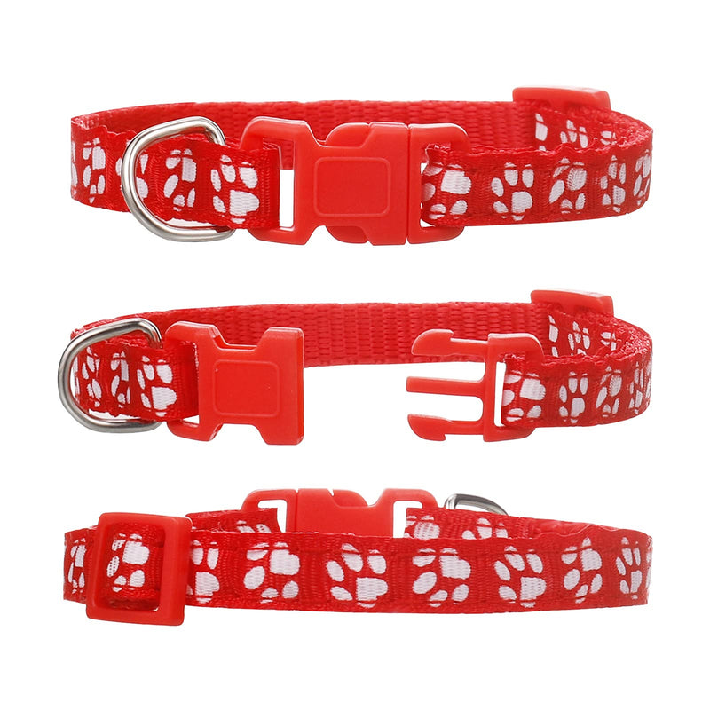 Heyu-Lotus 12-Pack Puppy Collars,Paw Print Puppy Whelping Collars Quick Release Buckle Adjustable Leash Pet Safety Collars for Puppies and Cats - PawsPlanet Australia