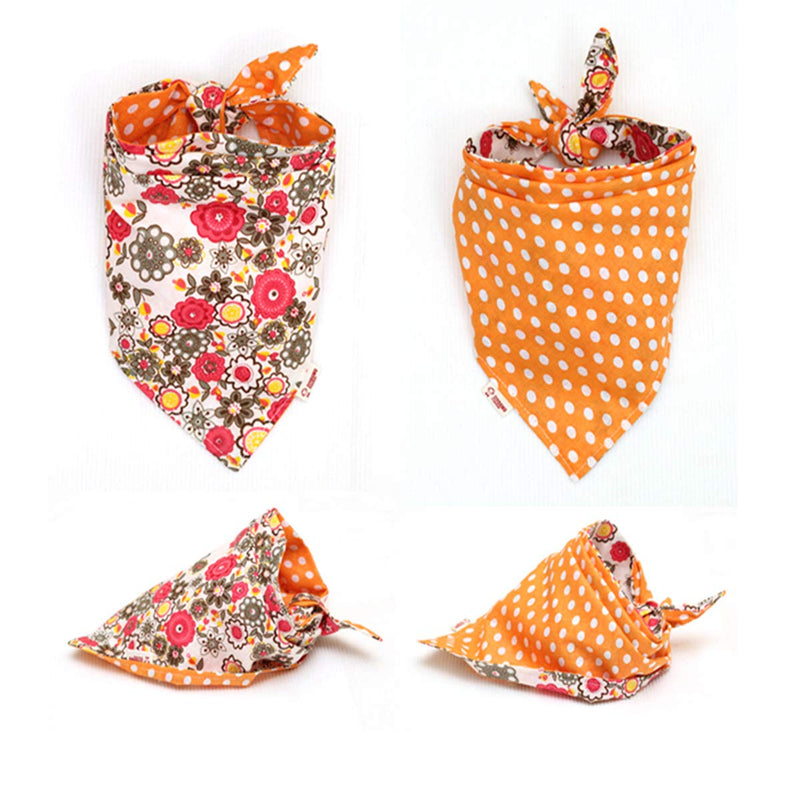 [Australia] - combofix 4 Pack Cute Dog Bandana Multi Coloured Scarves Accessories for Pet Cats and Puppies Multi-colored-1 