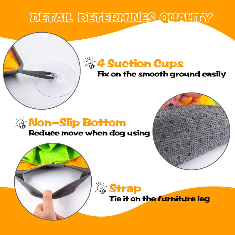 ZMUBB Snuffle Mat for Dogs Rabbit Foraging Mat with Radish Slow Feeding Mat Interactive Dog Puzzle Toys Encourages Nose-Work and Stress Relief - PawsPlanet Australia