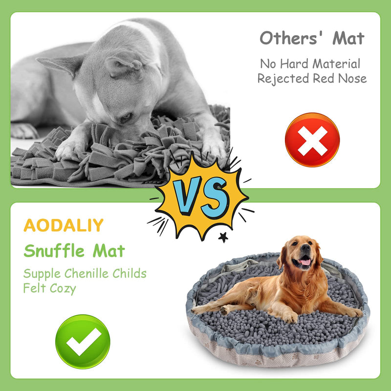 Snuffle Mat for Dogs Large, 50cm*50cm AODALIY Pets Sniff Rugs Anti-sling Bowl Slow Feeding Protects Pet's Stomach and Intestines, Puppies Intelligence Toy Stress Relief, Tumble Drying & Easy to Store dark grey - PawsPlanet Australia