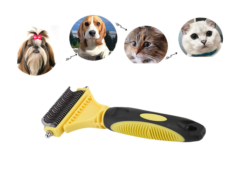 12 + 23 pet stainless steel comb double-sided, Grooming products for dogs, removes undercoat & tangles, massage effect. - PawsPlanet Australia