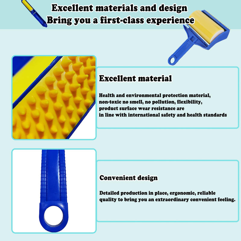 Stick it Roller Set, Waldspring Reusable Lint Rollers for Pet Hair, Washable Pet Hair Remover, Lint Roller for Pet Hair, Suitable for Home and Travel, for Clothes, Carpets, Car Seats - PawsPlanet Australia