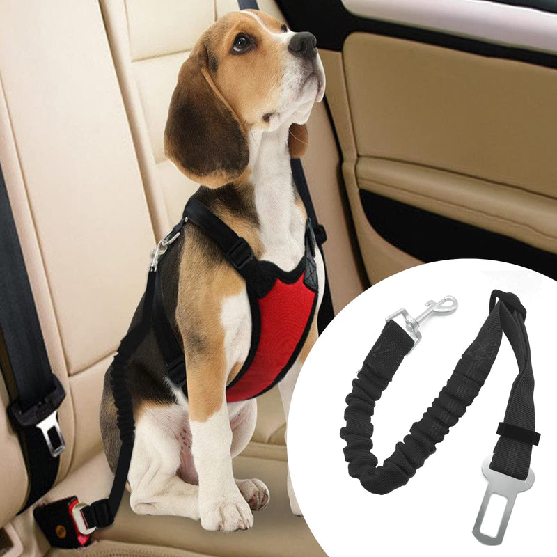 Car Seat Belt Dog Safety Harness for Small/Large/Medium Dogs Pack of 2 Black - PawsPlanet Australia