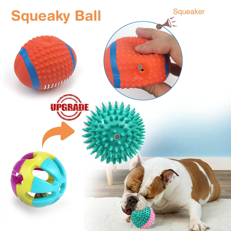 Sundrawy Small Dog Toys Squeaky Stuffed Plush Cuddly Puppy Toys Interactive Play Balls Tow Ropes for Chewing and Teething Selection of Pet Toys Gift Packages Cow Pro - PawsPlanet Australia