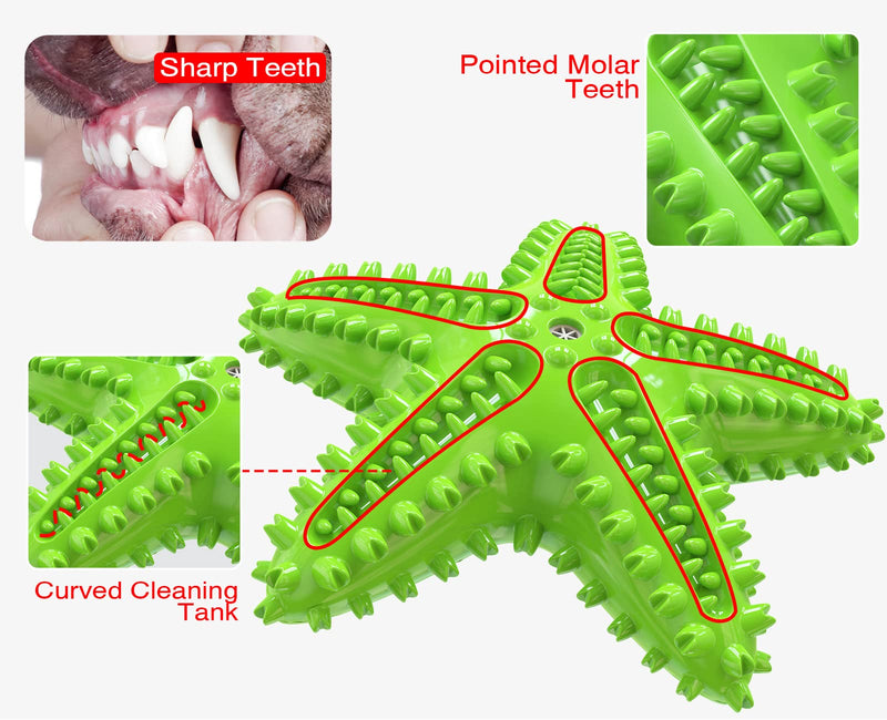 Acecy Dog Toys, Puppy Teething Cleaning Toothbrush Toy, Durable Squeaky Interactive Starfish Puppy Toys for Small Medium Large Breed - PawsPlanet Australia