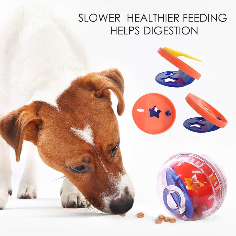 XZMAN Pet Zone IQ Treat Ball, Adjustable Dog Treat Ball Slow Feeder Dog Puzzle Toy Treat Dispensing Toy Interactive Dog Toy For Small To Medium Dogs And Cats L丨l - PawsPlanet Australia