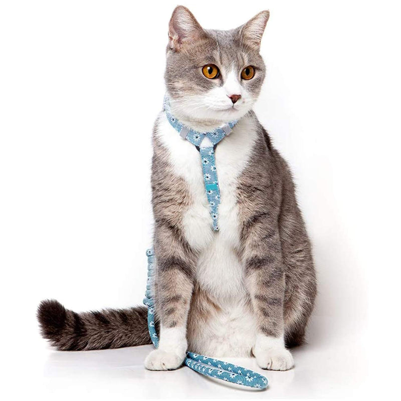 Simon Lee Woodham Cat Harness and Leash, Adjustable Vest Harnesses for Cats, for Cat Small Pet Outdoor Walking, Escape Proof Chest Strap with Safety Buckle (Light Green) - PawsPlanet Australia