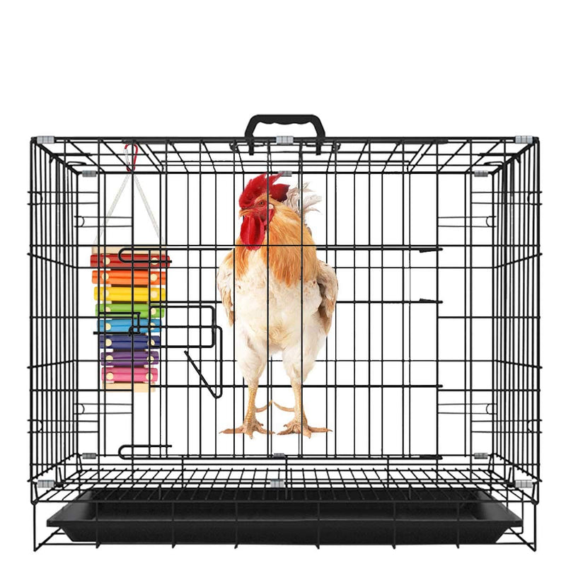 [Australia] - GABraden Chicken Xylophone Toy for Hens Suspensible Wood Toy with 8 Metal Keys Chicken Coop Pecking Toy 