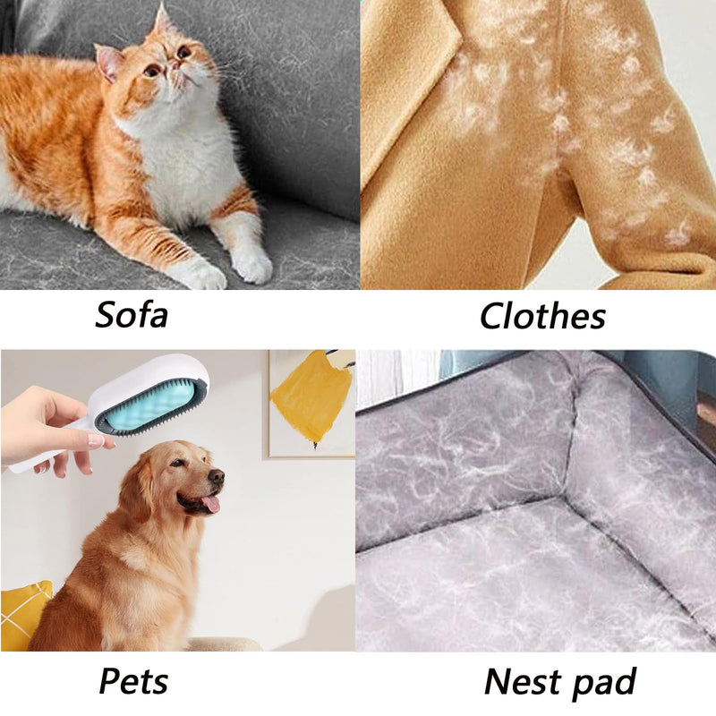 Pack of 2 pet hair removal combs with water tank, multifunctional pet cleaning brush, 4 in 1 cleaning brush for dogs and cats, massage, cleaning, undercoat grooming and hair loss - PawsPlanet Australia