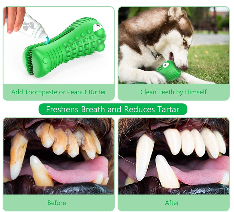 Am Bulan 2 Pack - Alligator Chew Toys for Medium/Large Dogs - Indestructible Aggressive Chewers Toy - Dental Care & Teeth Cleaning - PawsPlanet Australia