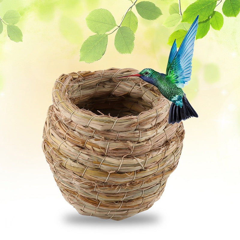 [Australia] - Yosoo Handwoven Bird Nest Handmade Straw Nest for Parakeets Cockatiels and Small Pet 