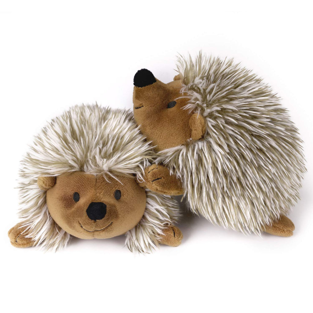 Pawaboo Plush Toys for Dogs, Pack of 2 Hedgehog Plush Dog Toys, Interactive Dog Toys with Squeaker, Non-Toxic Soft Robust for Dogs Cats Biting Playing Training, M Size for Small Dogs Brown 2 Pieces (Pack of 1) - PawsPlanet Australia