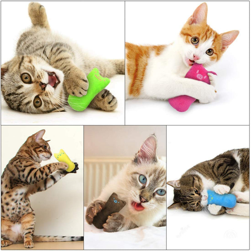 Plush cat toys, plush cat pillows, creative pillow cat toys, cat chewing teeth cleaning and grinding cat creative pillow scratching itching, chewing and biting pet toys (colours) colours - PawsPlanet Australia