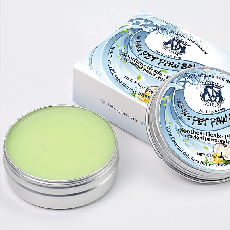 3-in-1 Pet Paw Balm, Paw Butter Balm Paw Wax Advanced Paw Balm Soother Moisturising Cream 100% Natural All Season Pet Paw Protecion, for Soothes, Heals and Protects Cracked Paws and Noses, for Dog&cat - PawsPlanet Australia