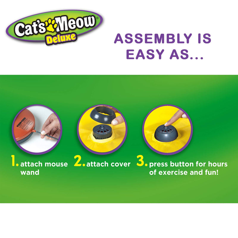 [Australia] - Cat's Meow- Motorized Wand Cat Toy, Automatic 30 Minute Shut Off, 3 Speed Settings, The Toy Your Cat Can't Resist 