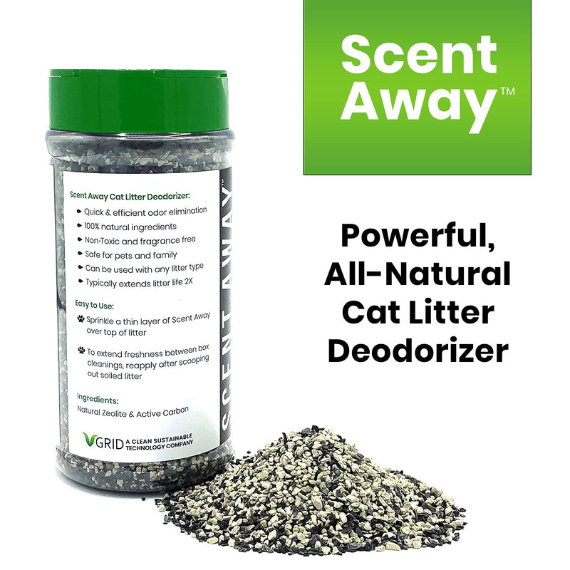 SCENT AWAY Cat Deodorizer| Fragrance Free Cat Litter Deodorizer with Active Carbon, Cat Box Odor Eliminator| Litter Box Deodorizer 10.5 Ounce (Pack of 1) - PawsPlanet Australia