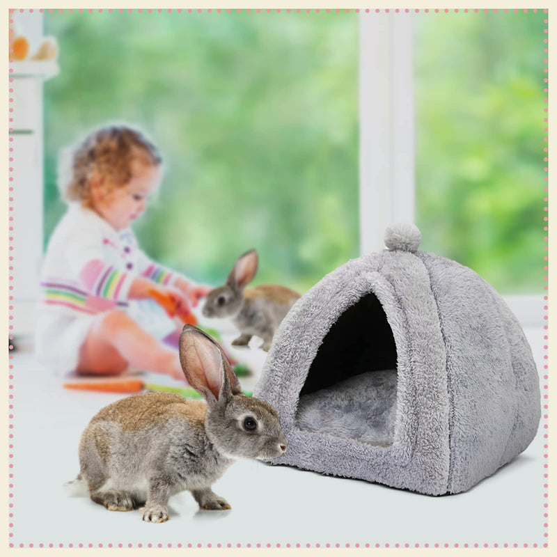 YUEPET Large Rabbit Cave Bed Bunny Warm Tent House Small Animal Triangle Hideout for Rabbit Bunny Guinea Pig Ferret - PawsPlanet Australia