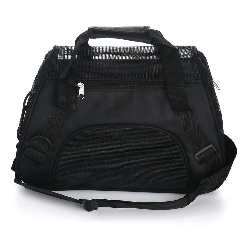 MuchL Cat Carrier Soft-Sided Pet Carrier for Small Medium Cats, Puppies, Dog Carrier Pet Travel Bag for Small Dogs Comfort Portable Foldable Pet Bag Airline Approved (Medium Black) - PawsPlanet Australia