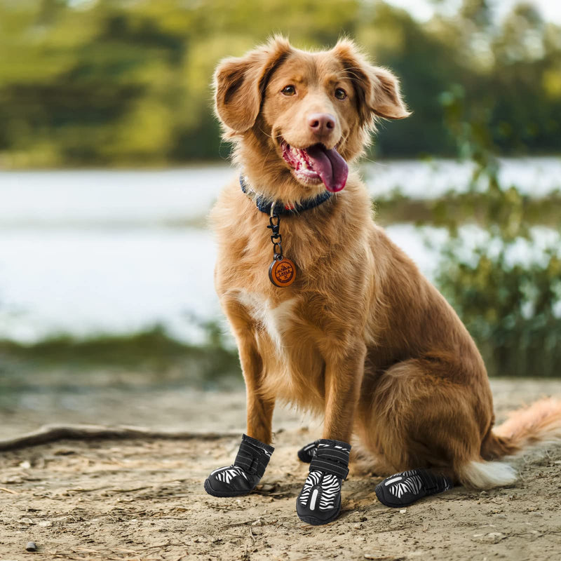 PAWOLOGY Dogs Boots Waterproof, Paw Protectors for Rain Snow Hot Pavement, Outdoor Hiking Dog Shoes, with Reflective Straps, Anti-Slip Soles, Adjustable, Durable, for Small Medium Large Dogs, 4PCS - PawsPlanet Australia