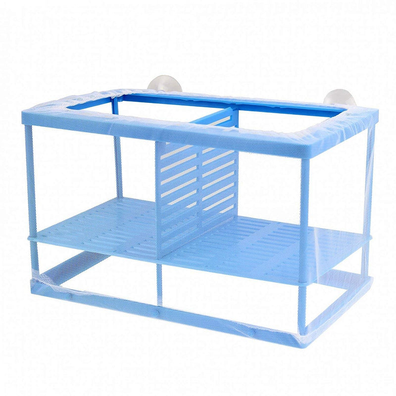 [Australia] - XMHF Aquarium Fish Breeder Box Isolation Box Net Breeder Hatchery Incubator Separation Net, White Blue 