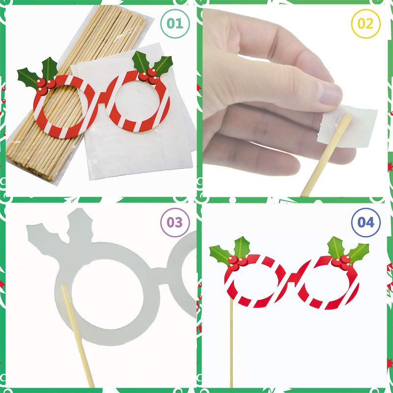 Christmas Photo Booth Props 32 Pcs Christmas Party Decorations Funny Photo Props with Sticks Christmas Games Party Favors for Adults and Kids Photobooth Party Props Holiday Accessories Supplies - PawsPlanet Australia