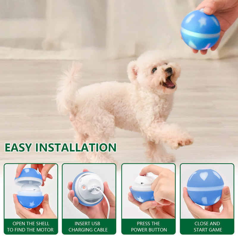 AUKL Interactive Dog Toys Dogs/Cats Balls with Motion Activated, Electric Dog Smart Ball for Medium Small Puppy - PawsPlanet Australia