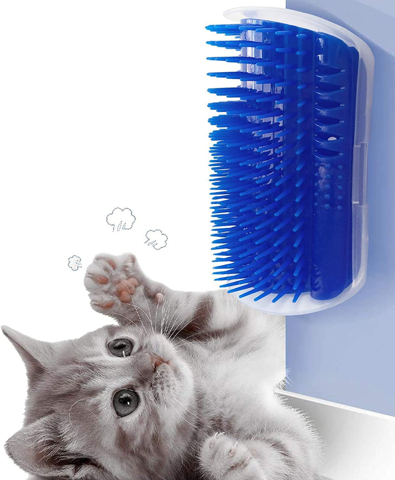 [Australia] - Cat Self Groomer 4 Pack Brush Upgraded with Catnip Pouch All-In-One Face Wall Corner Arch Scratcher Trimmer Brushes Pet Grooming Massage Combs Softer Soft Toy for Short Long Fur Cats Dogs Kitten Puppy 