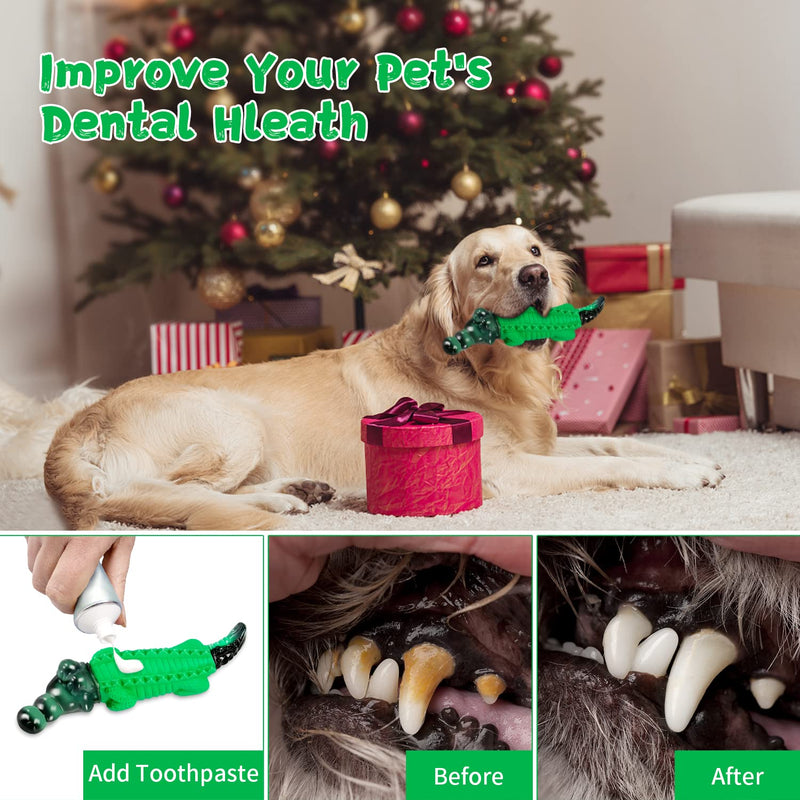 Dog Toys/Big Dog Toys/Indestructible Dog Chew Toys/Tough Dog Toys for Large/Medium Dogs Breed/Interactive Dog Toys for Your Loyal Friends - Milk Flavor Green - PawsPlanet Australia