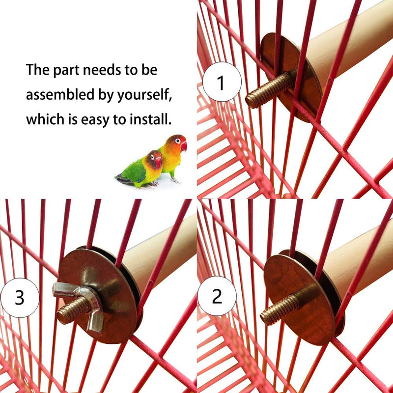 [Australia] - PINVNBY Parrot Climbing Ladder Swing Toy Natural Wood Bird Cage Play Gyms Playground Stand Rope Perch for Parakeet Cockatiel Conure Love Birds Finch African Grey Macaw Amazon Budgies 