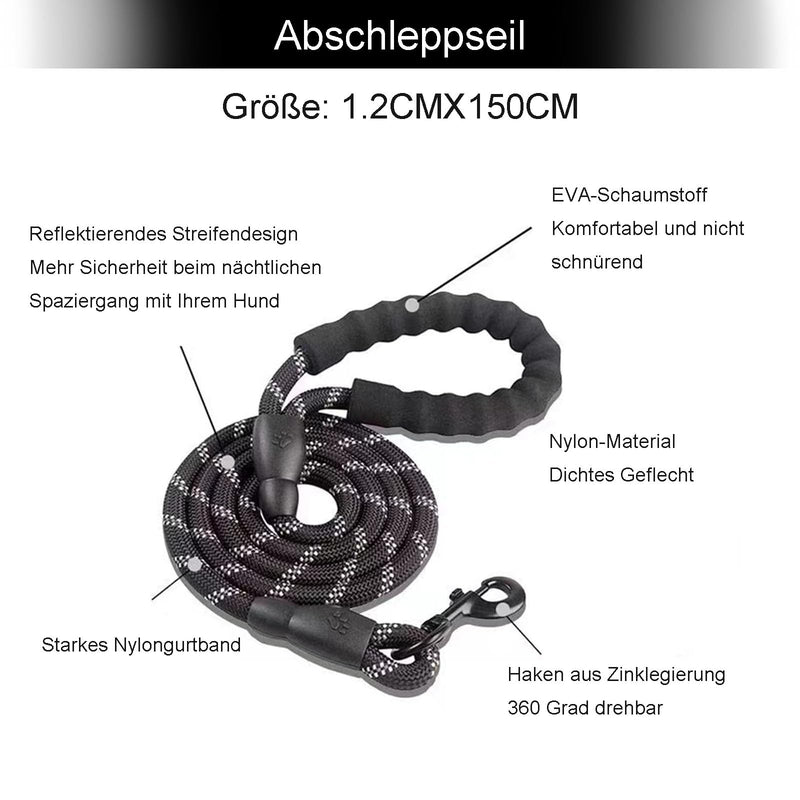 Dog harness for large dogs with 2m*1cm drag leash, adjustable anti-pull dog harness, training leash, safe control chest harness, dog harness and dog leash for large dogs - PawsPlanet Australia