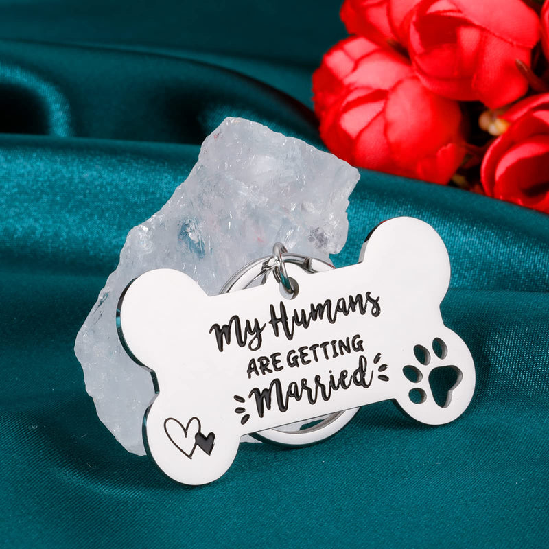 Engagement Gifts for Couples Newly Engaged Unique Personalized Dog Pet Cat Tags Accessories Engraved My Humans are Getting Married Best Friend Wedding Bride to Be Gift for Pet Dog Owner Lover Dad Mom - PawsPlanet Australia