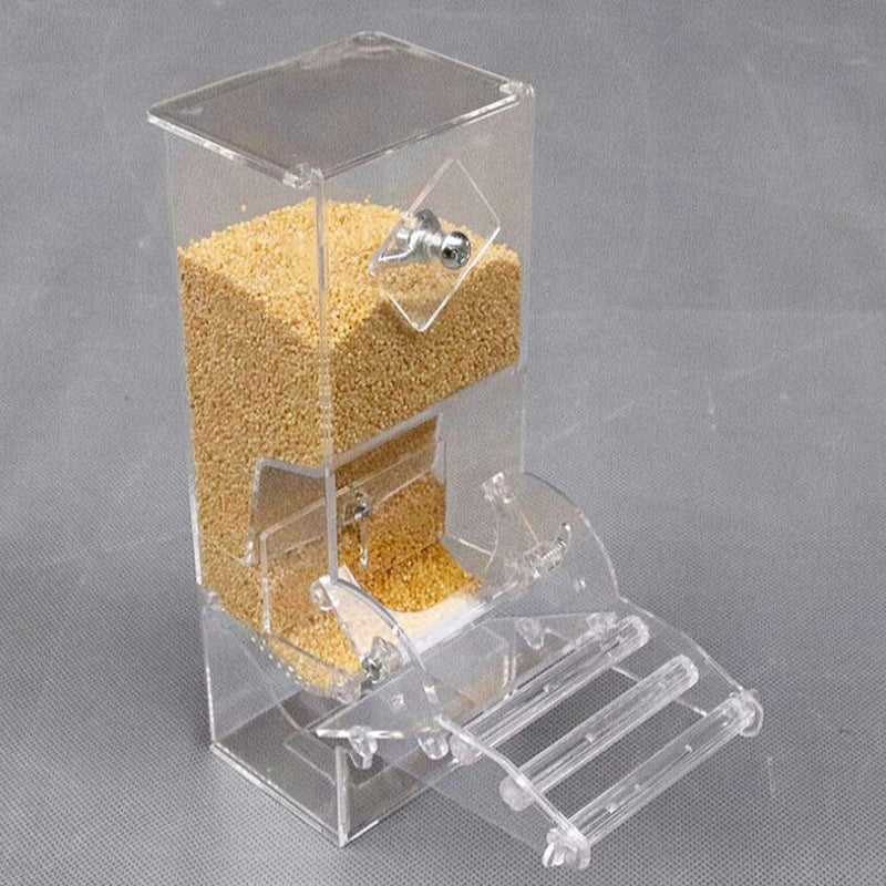 [Australia] - Evursua No Mess Bird Cage Feeders Automatic Parrot Seed Tube Birds Cage Accessories for Parakeet Canary Cockatiel Finch,Free Install,No Fragile 