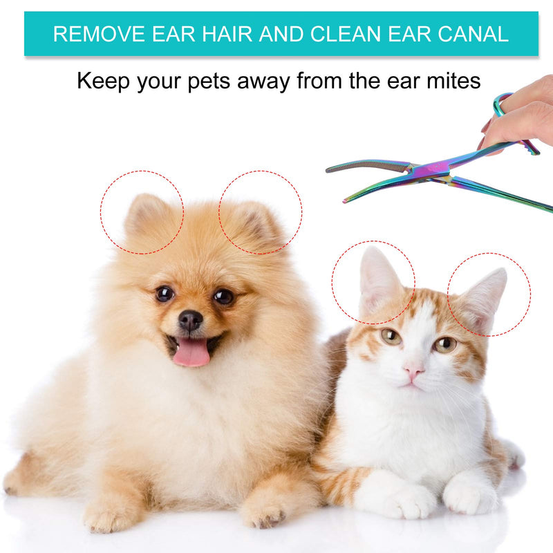 Mxtech Ergonomic Stainless Steel Ear Hair Tweezers, Pet Tweezers Clamp, Durable Anti‑slip for Pets Cat(elbow) elbow - PawsPlanet Australia