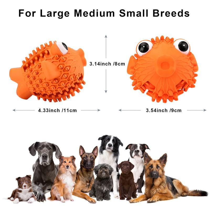 Dog Toys for Aggressive Chewers, Indestructible Dog Chew Toys for Large Medium Small Breed, Tough Durable Natural Rubber Materials Cleaning Dog Teeth, Milk Flavor Orange - PawsPlanet Australia