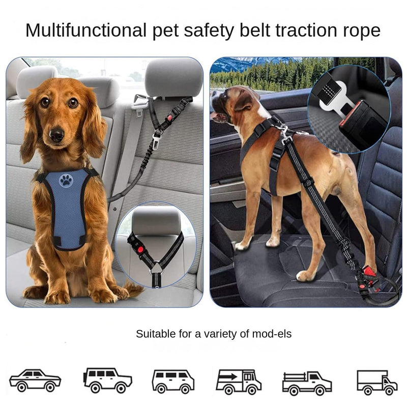 Dog seat belt, dog belt, car accessories, dog seat belt, dog harness, seat belt, car belt, dog belt, safety harness for the car, 1+1 - PawsPlanet Australia