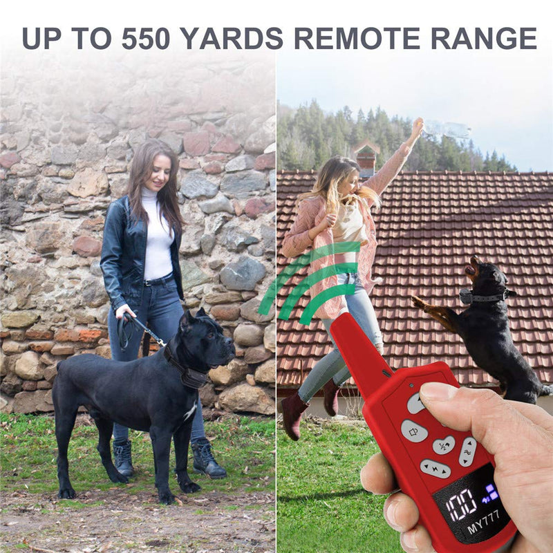 [Australia] - Training Collar for Dogs - Dog Training Collar with Remote 3 Correction Modes Beep, Vibration Waterproof Dog E Collar for Dogs Large,Medium,Small Rechargeable Training Collar Up to 1800ft Remote Range 