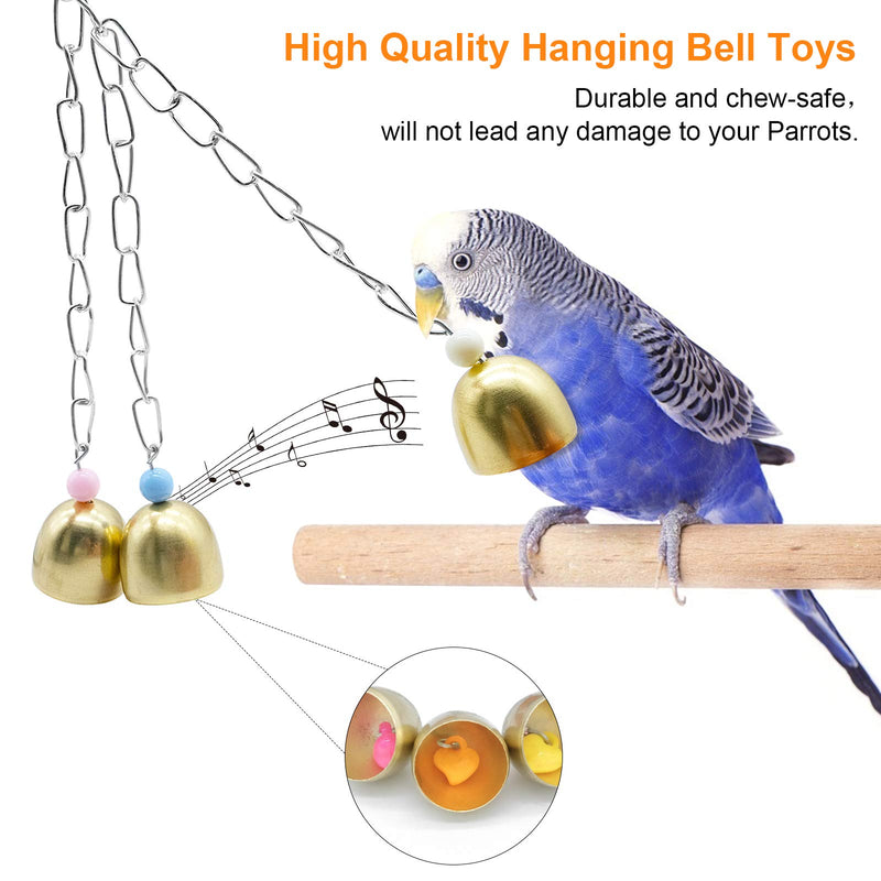 [Australia] - WBYJ 8 Pack Birds Parrot Toys, Parrots Swing Hanging Chewing with Bells Toys Climbing Ladders Hand Made Bird Cage Toys for Love Birds Finches Small Parrots Parakeets Cockatiels Conures Macaws 