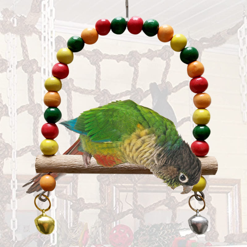 DKDDSSS 2 PCS Bird Rope Climbing Net Set, Small Animal Grid Hammock, Hanging Toy, for Bird, Parrot, Small Animal, Hamster, Squirrel (9.8 * 13.7 Inch, 4 Hooks) - PawsPlanet Australia