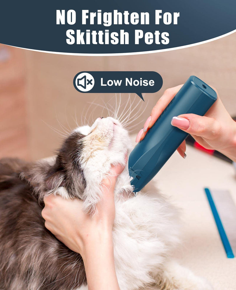 oneisall Pet Clippers for Cat Dog Grooming, Small Low Noise Cat Shavers for Matted Hair,Vet Approved Pet Hair Trimmer for Small Pets (Standard Blade) Standard Blade - PawsPlanet Australia