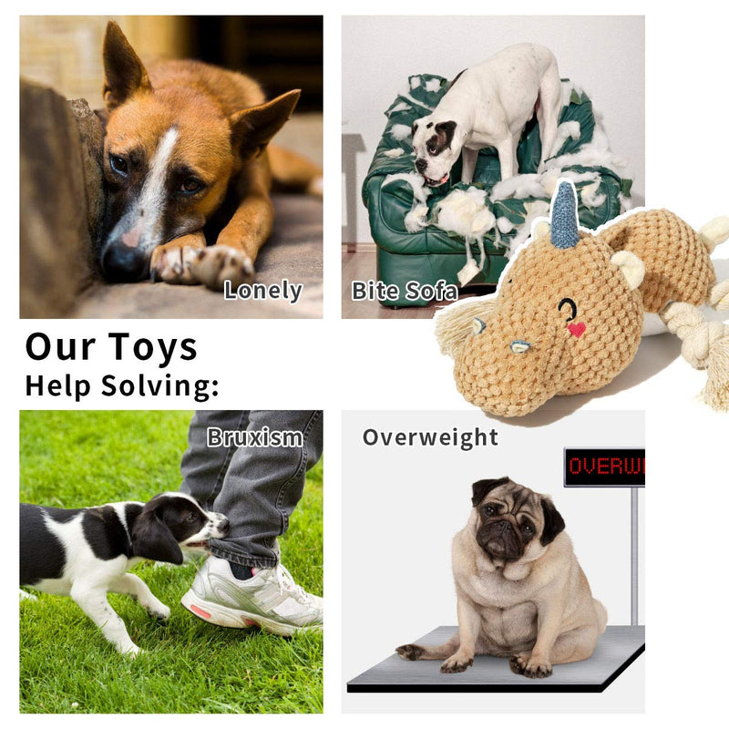 [Australia] - Sedioso Dog Plush Toys,Sturdy Squeaky Toys for Dogs,Interactive Stuffed Dog Chew Toys for Small,Middle,Large Dogs Reducing Boredom 