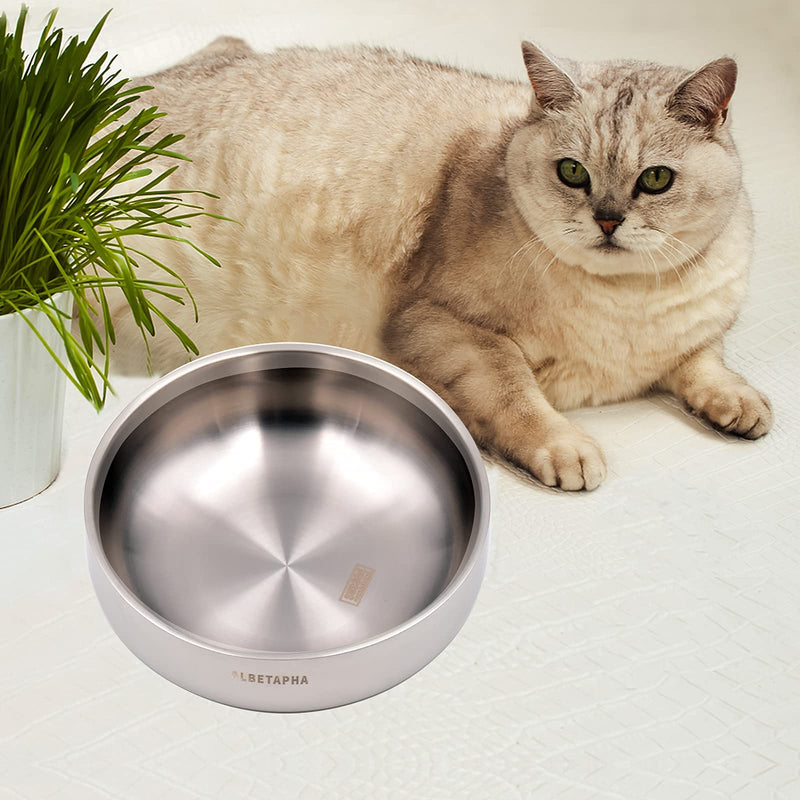 Albetapha Dog Bowl,Cat Bowl,18/8(304 ) Stainless Steel Dog and Cat Bowl,18 fl oz Double-Wall Pet Bowl - PawsPlanet Australia