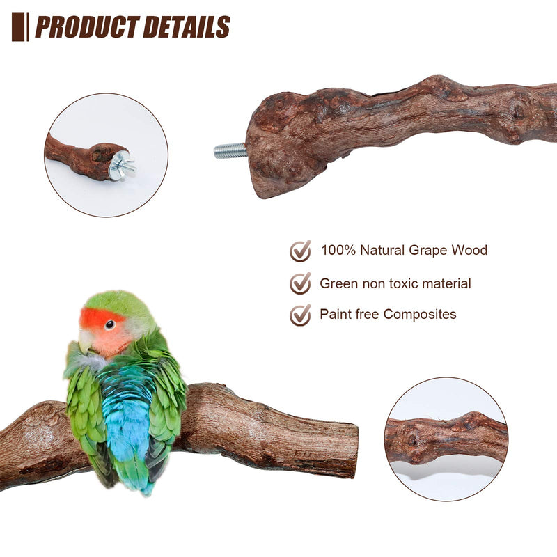 Bird Perch Stands Natural Grapevine Bird Cage Perch for Parrot Cage Accessories style-1 - PawsPlanet Australia