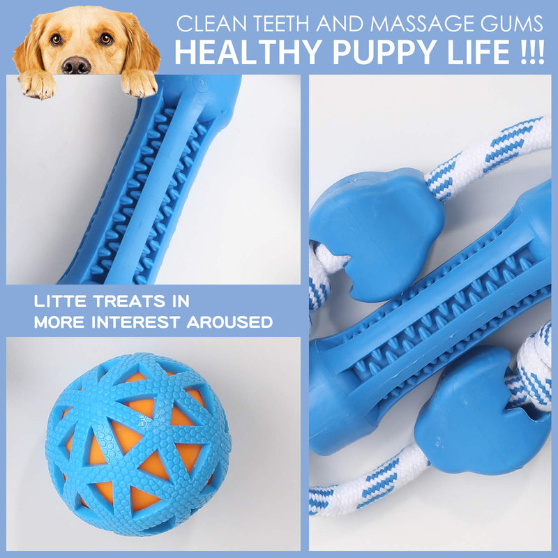 [Australia] - Magezoo Dog Fetch Stick with Rope -Squeaking Ball for Dog Training,Massages Gums and Cleans Teeth,Good for Dog’s Oral Health -Safe and Durable to Chew - 2 Count 