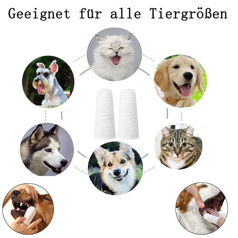 Pack of 6 dog toothbrushes for small dogs, pet finger toothbrush, anti-plaque finger dog, dog toothbrush, knitted fabric, for cleaning the teeth of dogs and cats - PawsPlanet Australia