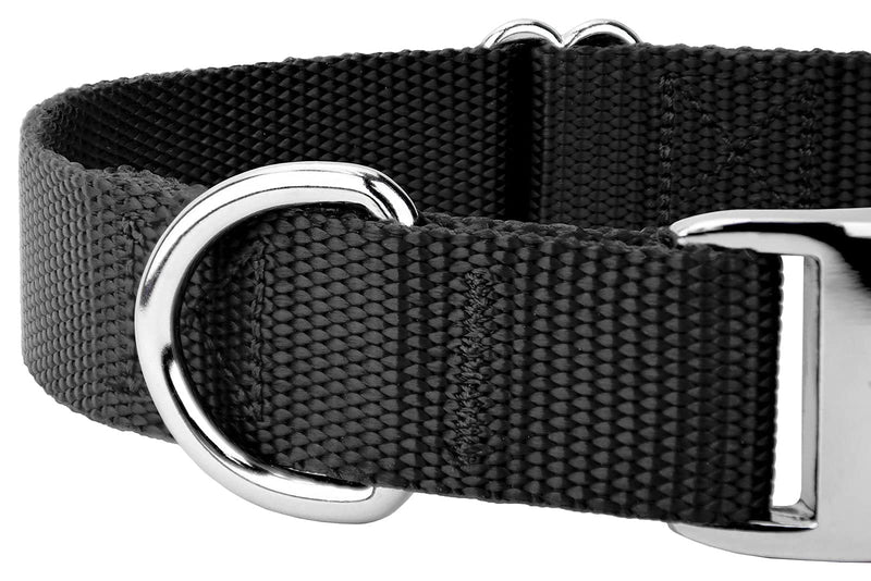 Country Brook Design - Vibrant 26 Color Selection - Premium Nylon Dog Collar with Metal Buckle Small (Pack of 1) Black - PawsPlanet Australia