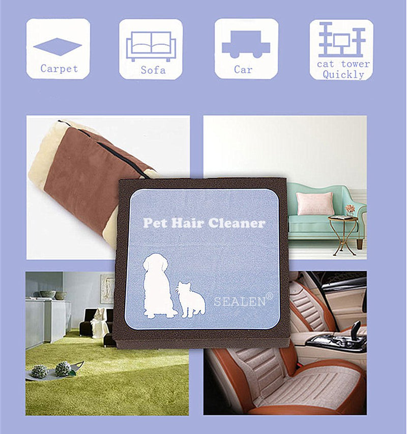 [Australia] - SEALEN Pet Hair Cleaner, Reusable Hair Fur Remover for Pet Dogs Cats,Magic Pet Hair Foam Block Erasing for Furniture Bedding Carpets Car Seats Clothing 