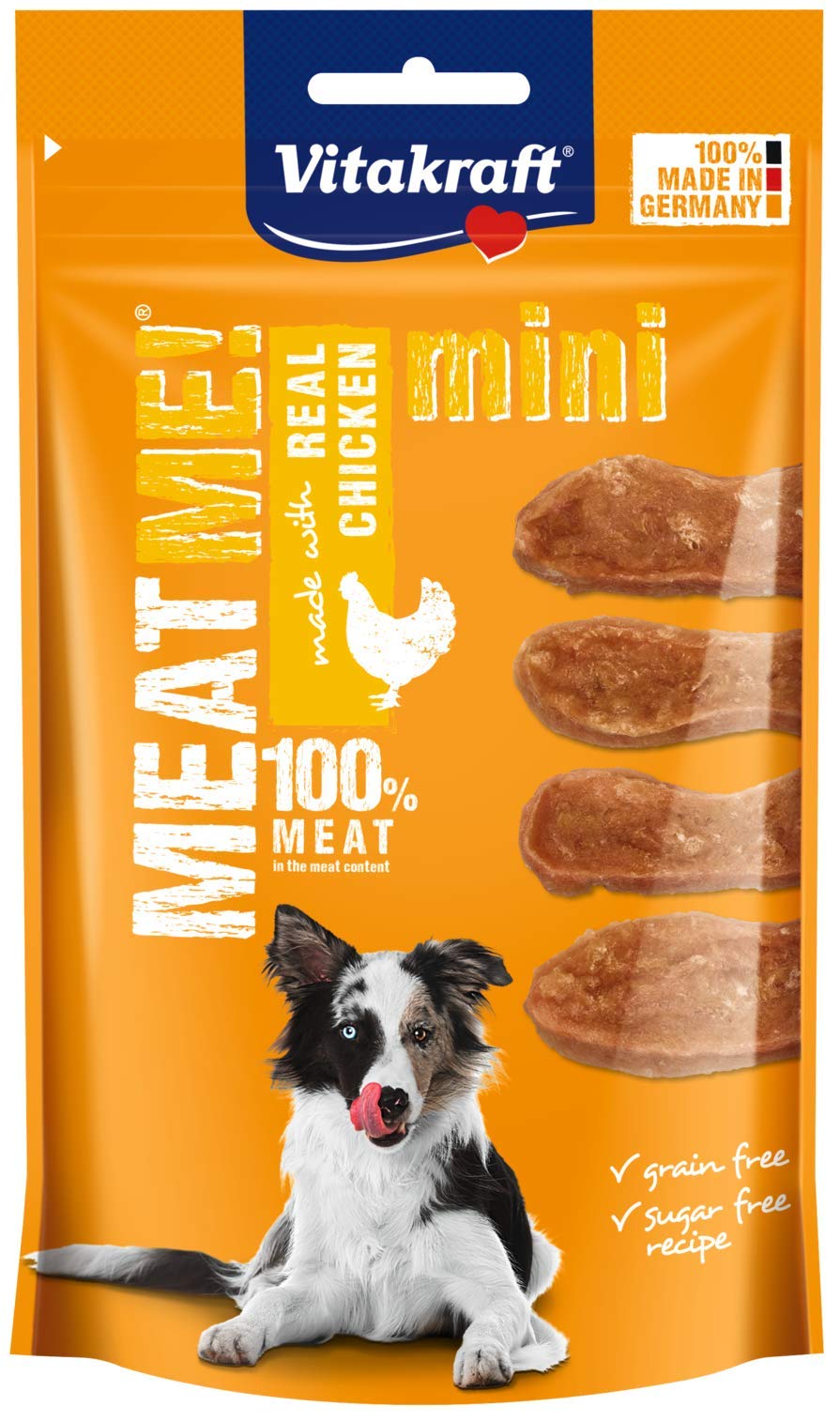 VITAKRAFT - Meat Me Mini - treats for dogs with chicken - food for dogs - fresh bag with 60 g turkey - PawsPlanet Australia