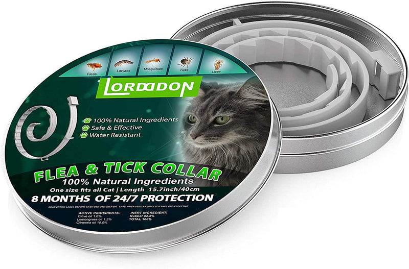 Cat Flea and Tick Prevention Collar - Cats Flea and Tick Control with Adjustable Design Natural Ingredients Waterproof - 8 Months Protection - PawsPlanet Australia
