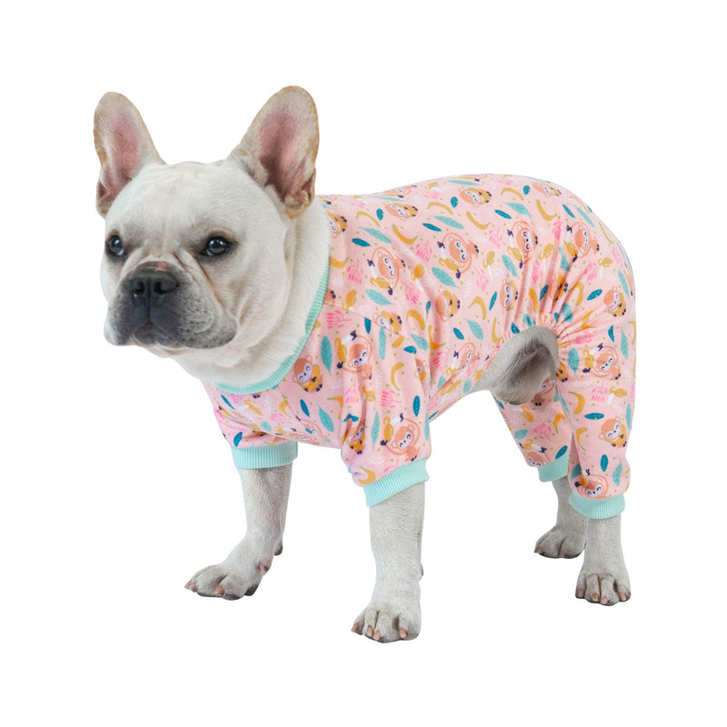 CuteBone Dog Pajamas Onesie Cute Pet Clothes Cat Jammies for Small Doggies X-Small Monkey&banana - PawsPlanet Australia